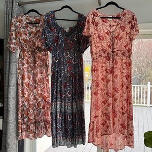 Set of 3 Knox  Rose Maxi Dresses XL